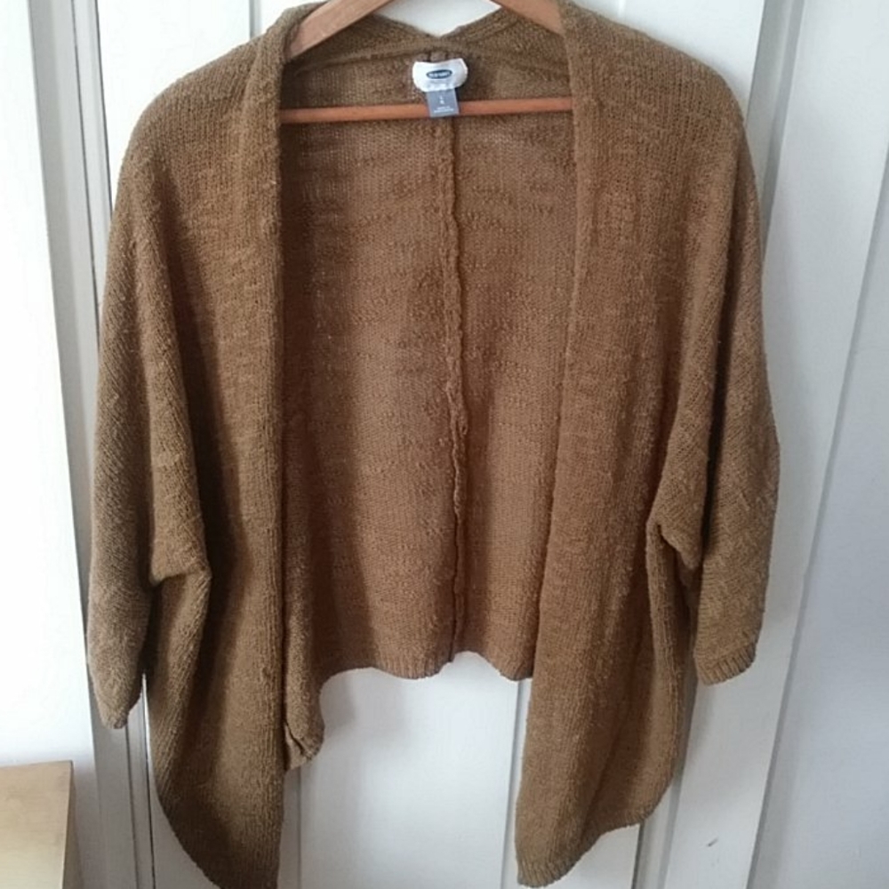 Olive/Brown cropped cardigan